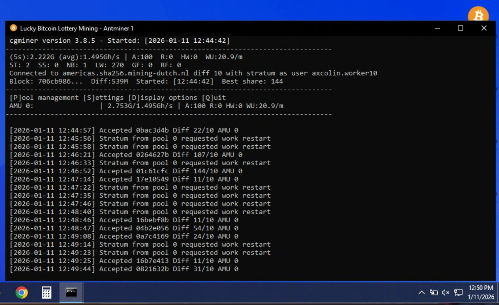 RARE Bitmain Antminer U1 v1.1 SHA-256 Bitcoin SOLO Lottery Fast USB Miner TESTED
