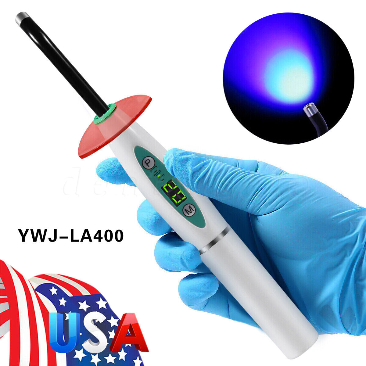 Dental LED Curing Light Lamp Wireless Cordless Resin Cure Lamp 5W 2000MW FDA USA