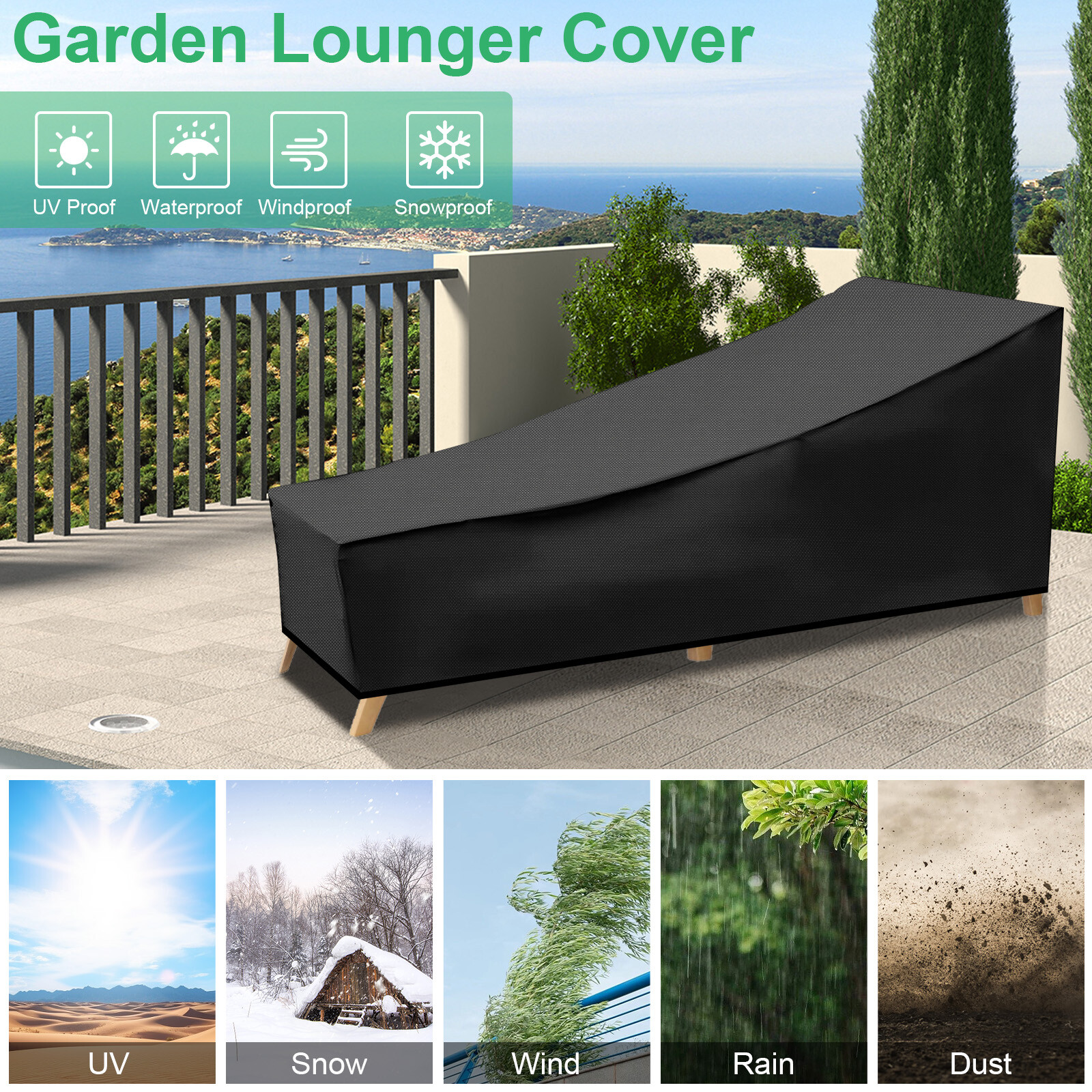 Heavy Duty Outdoor Sofa Cover, Waterproof Lawn Patio Furniture Chair Protector