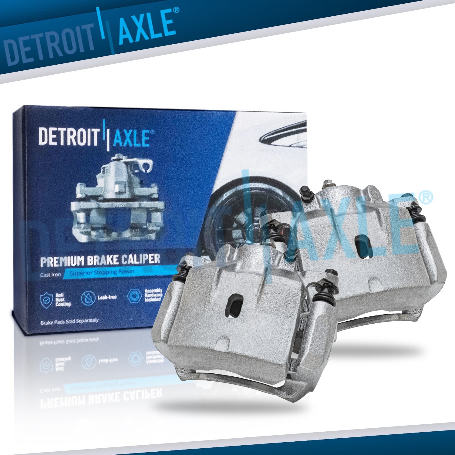 Front Left & Right Side Brake Calipers w/Bracket for Chevy Malibu G6 Aura Sky