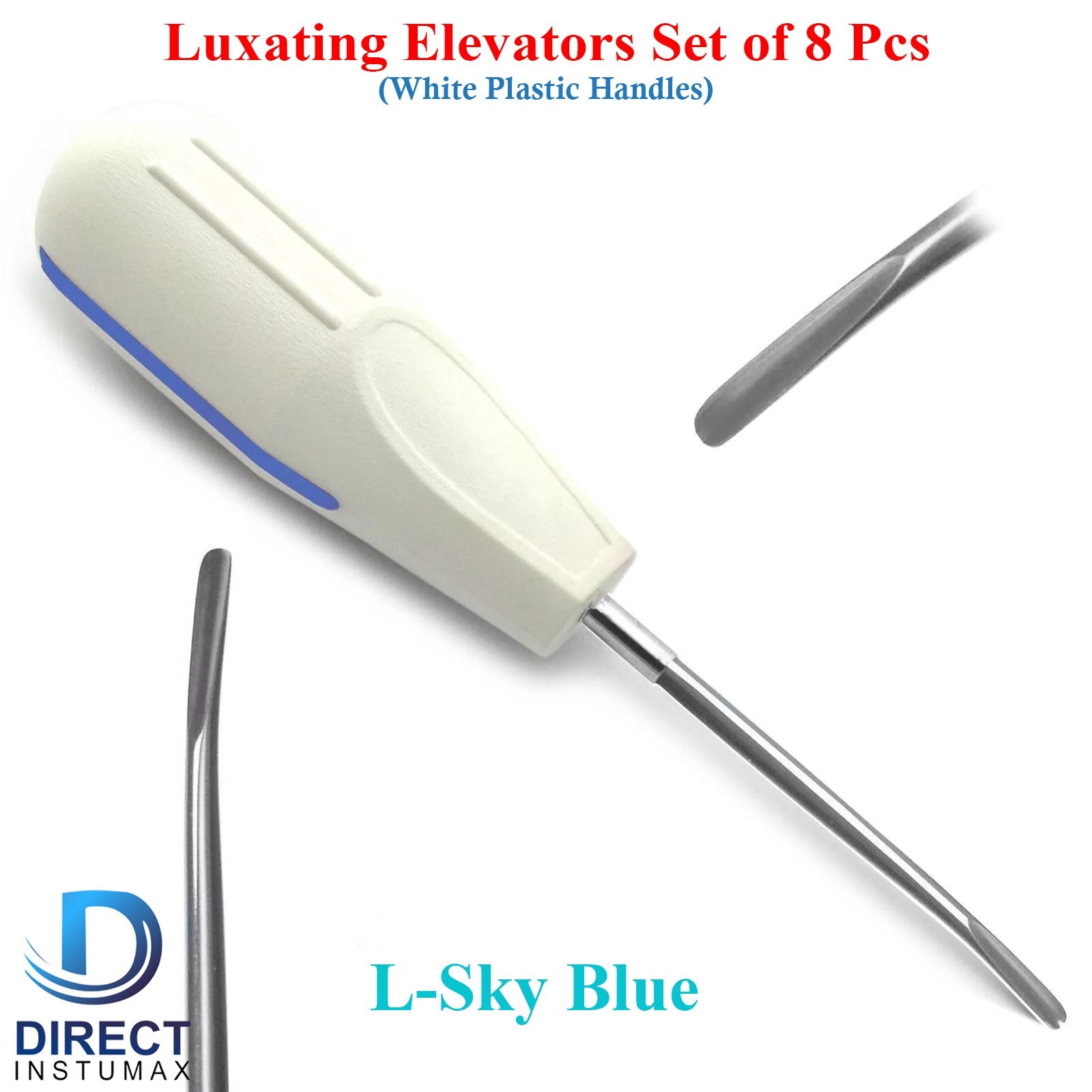 8 Pcs Dental Luxating Elevators Root Elevators Luxation Oral Surgery Extraction