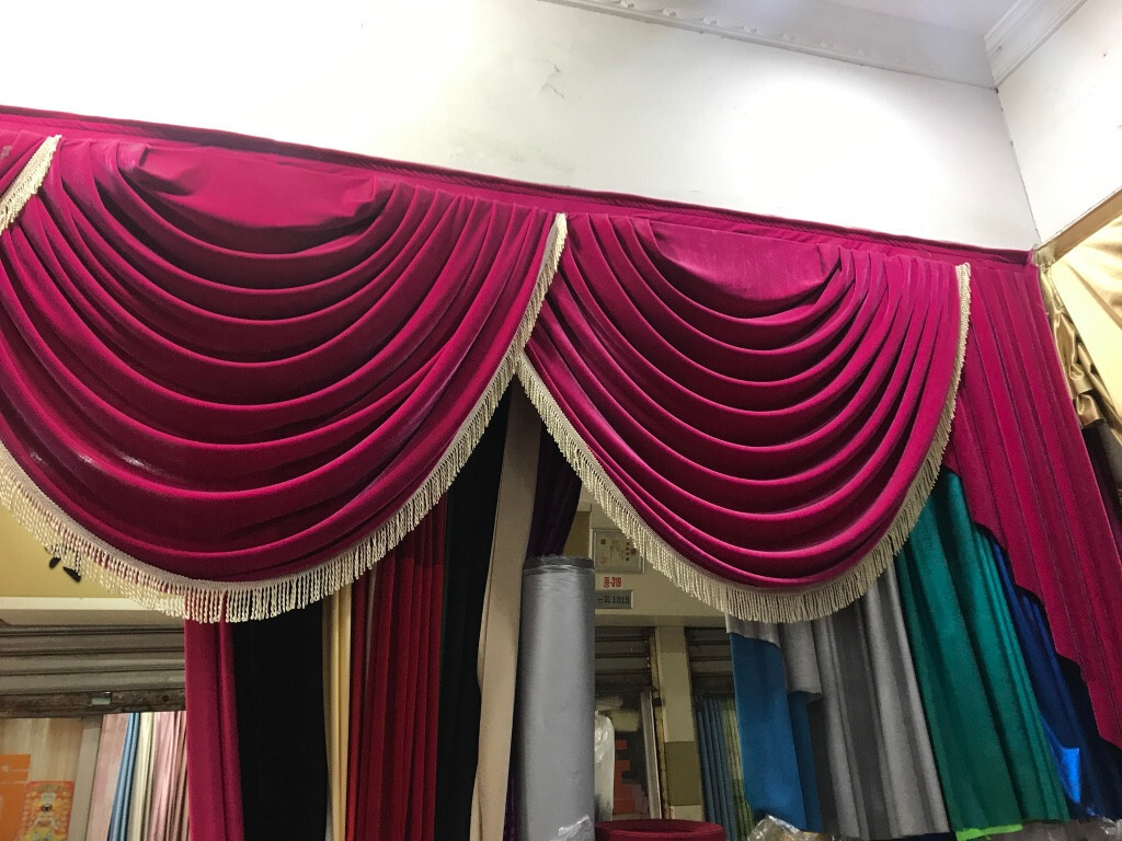 Red Heavy Style Velvet Curtain 12ft Drape Stage/Theater/Home Noise Thermal