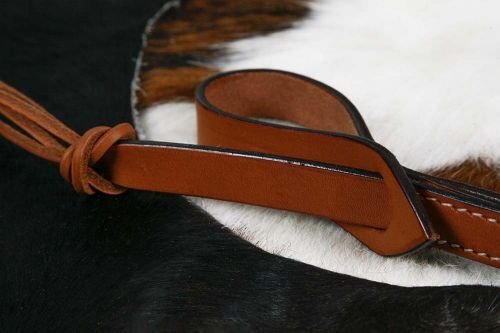 Showman 8ft Round Roping Reins w/ Leather Loop Ends