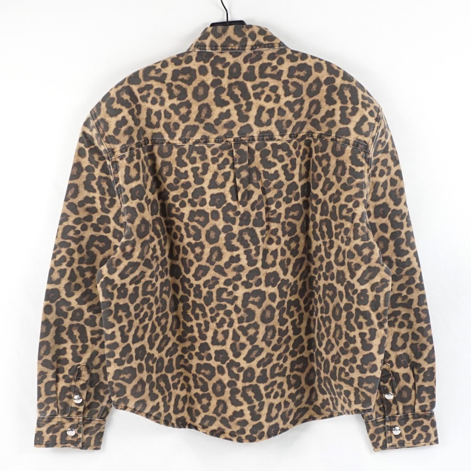 Anine Bing Paxton Shirt in Black & Brown Leopard 100% Cotton - Women's Small