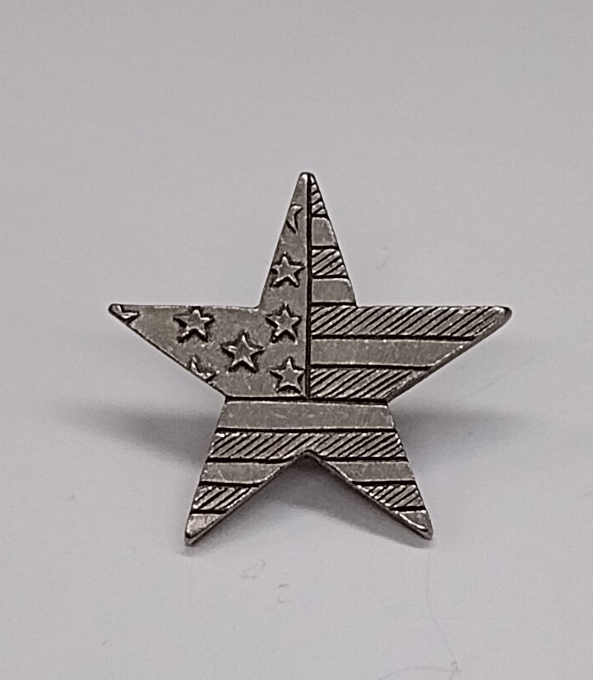 Gray Patriotic Star Small Tack Pin