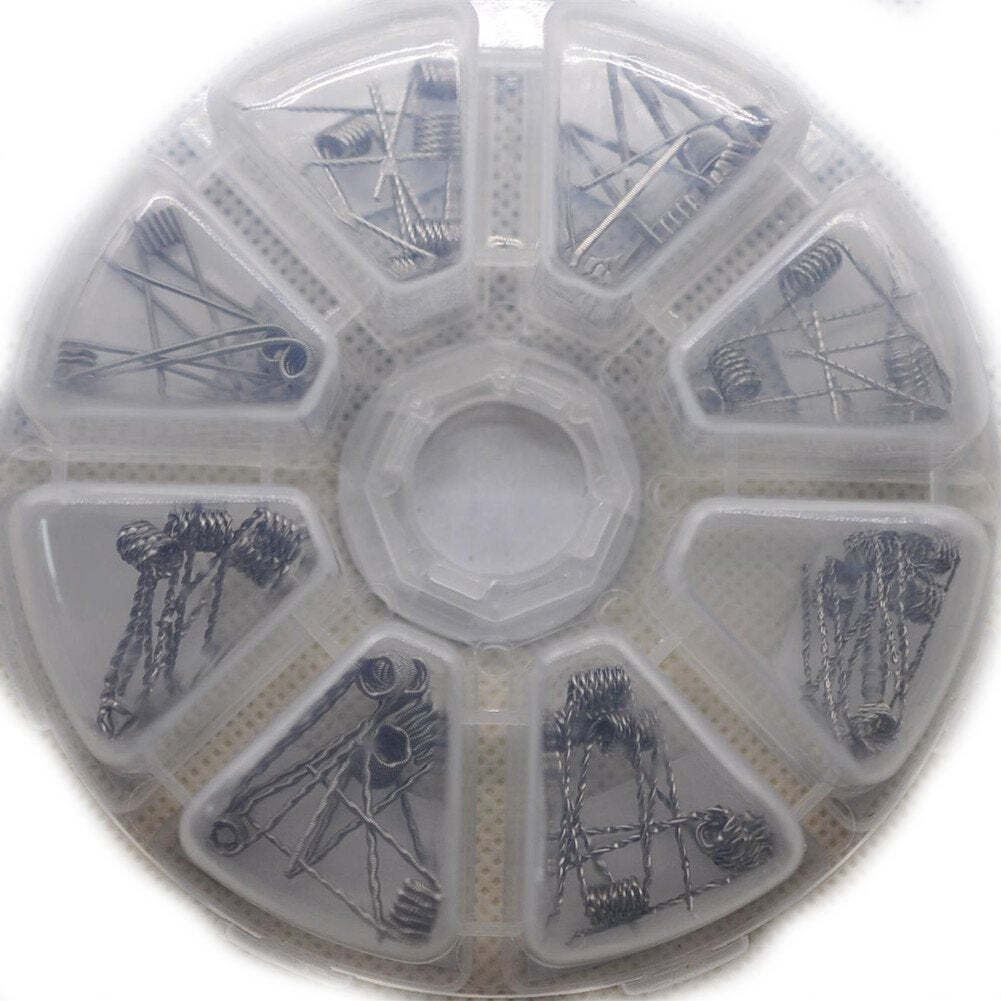 8 Different Pre-Built Coils - 48 Pieces Total - Convenient Case