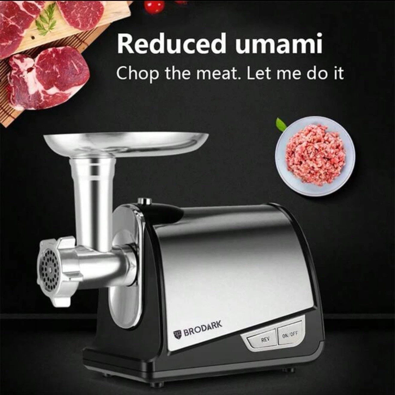 Meat Grinder Electric Heavy Duty Stainless Steel Meat Mincer &3 Grinding Plates