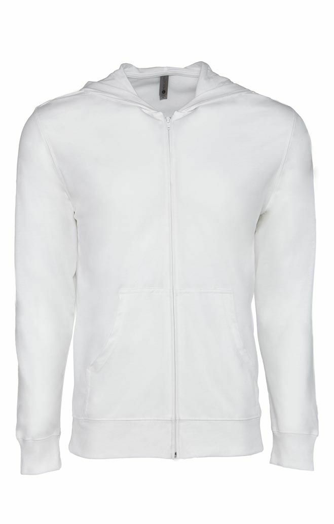 Men's Sweatshirt Hoodie Lightweight "NEXT LEVEL" Full Zip Hooded Jacket -Unisex