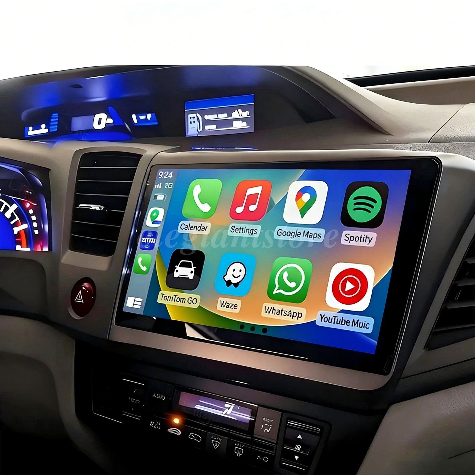 Apple Carplay For 2012-2015 Honda Civic Car Stereo Radio Android GPS Navi