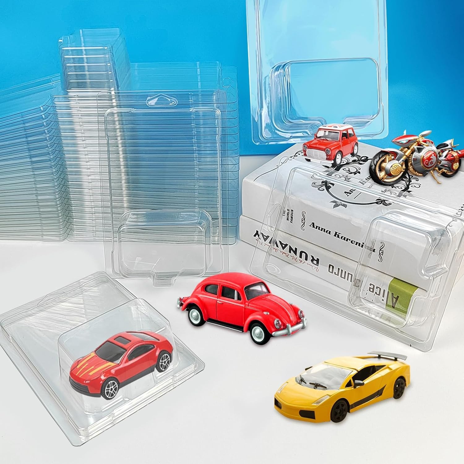 12Pack Clear Protector Case Plastic Display For Hot Wheels & Matchbox Basic Cars