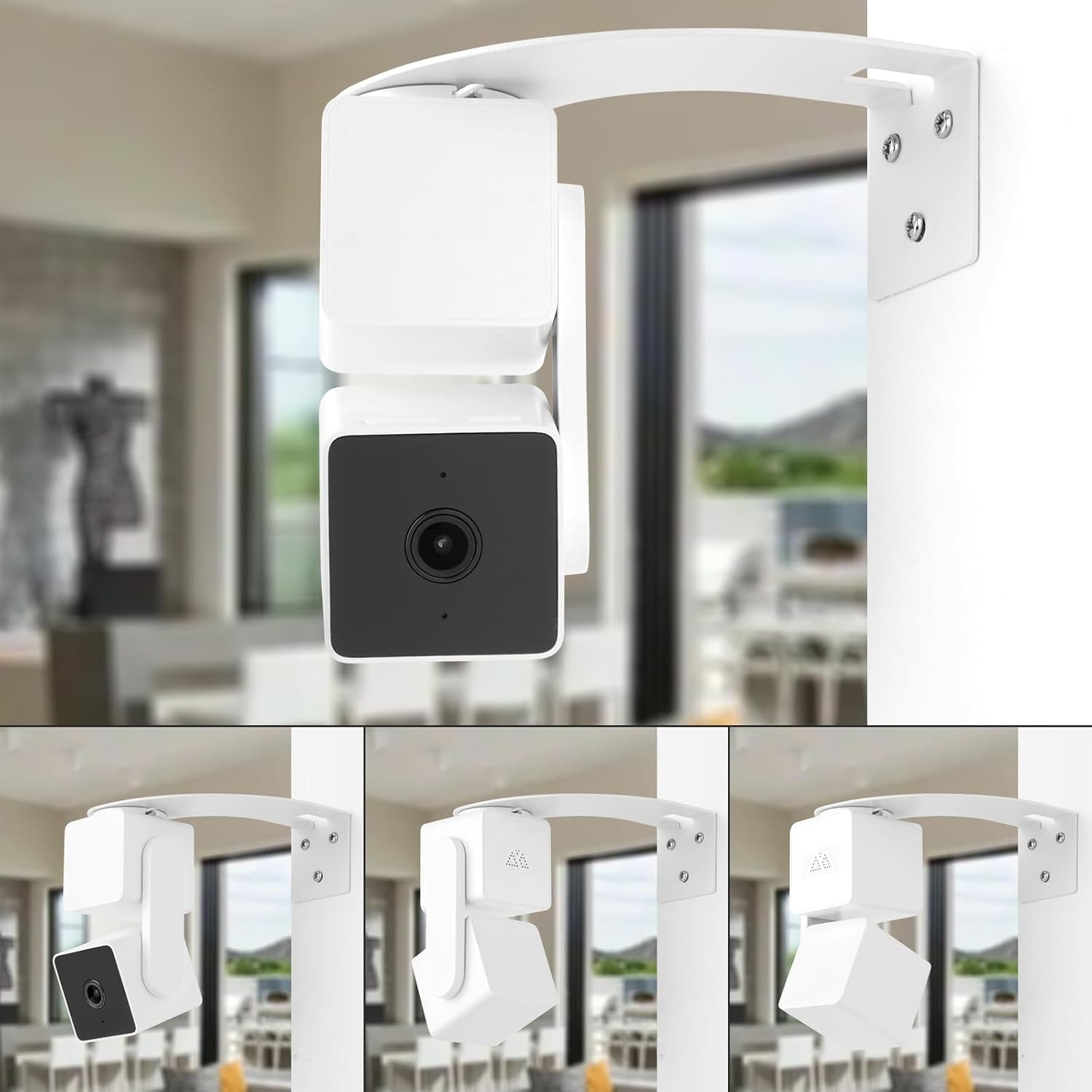 2pack Corner Camera Wall Mount For Wyze Cam Pan V3/wyze Cam V4maximum Coverage..