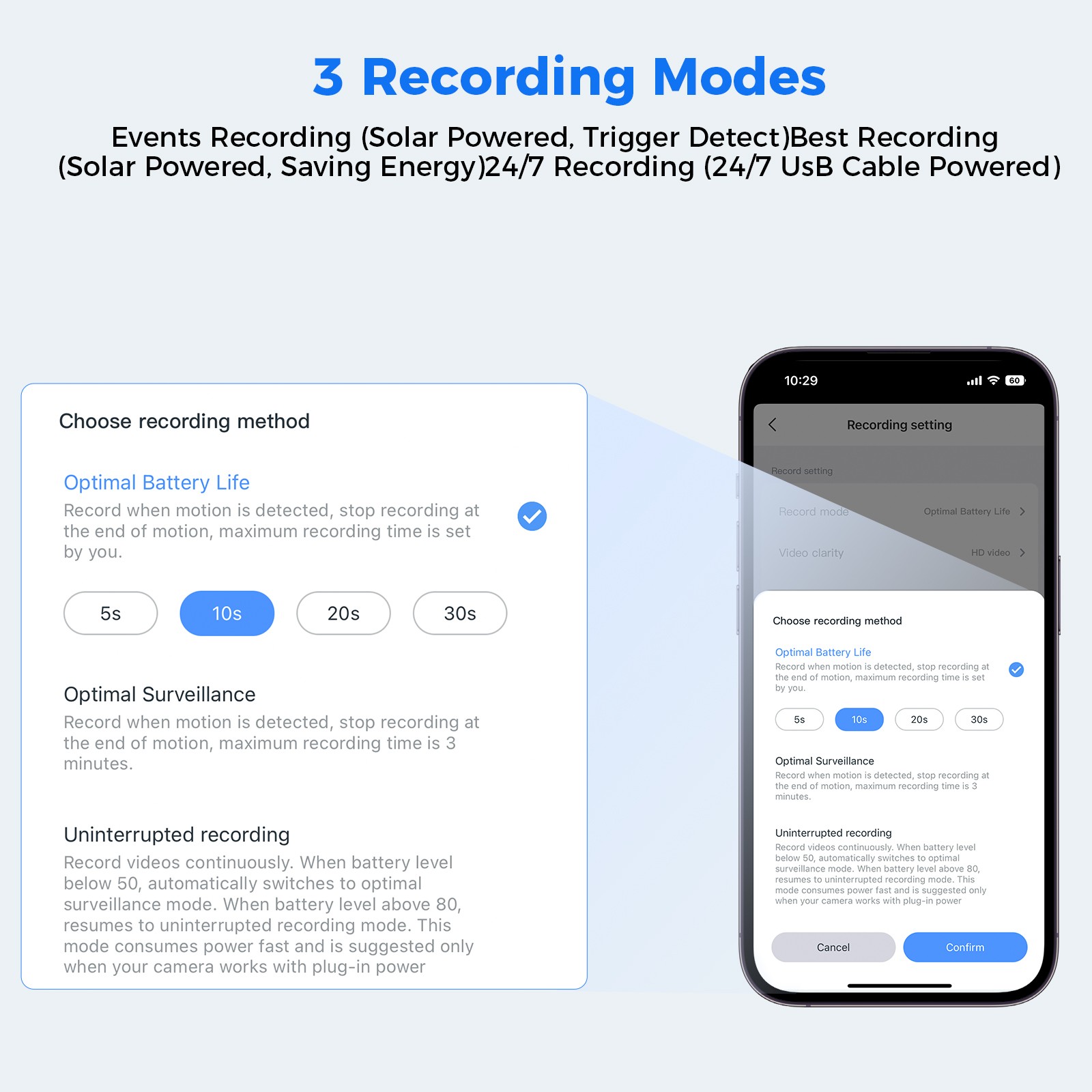 Hiseeu 10CH Solar Battery Powered 4MP Wireless Security Camera System 2Way Audio