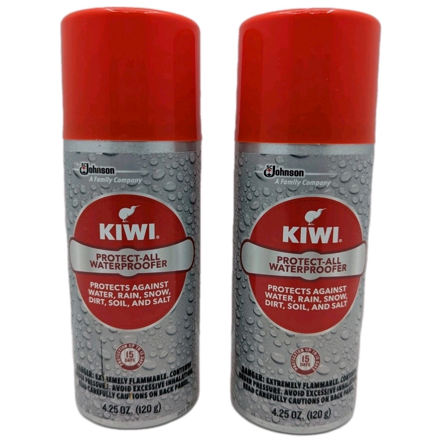 Kiwi Protect All Rain & Stain Repellent Spray 4.25oz 2 Pack Cosmetic Blemishes