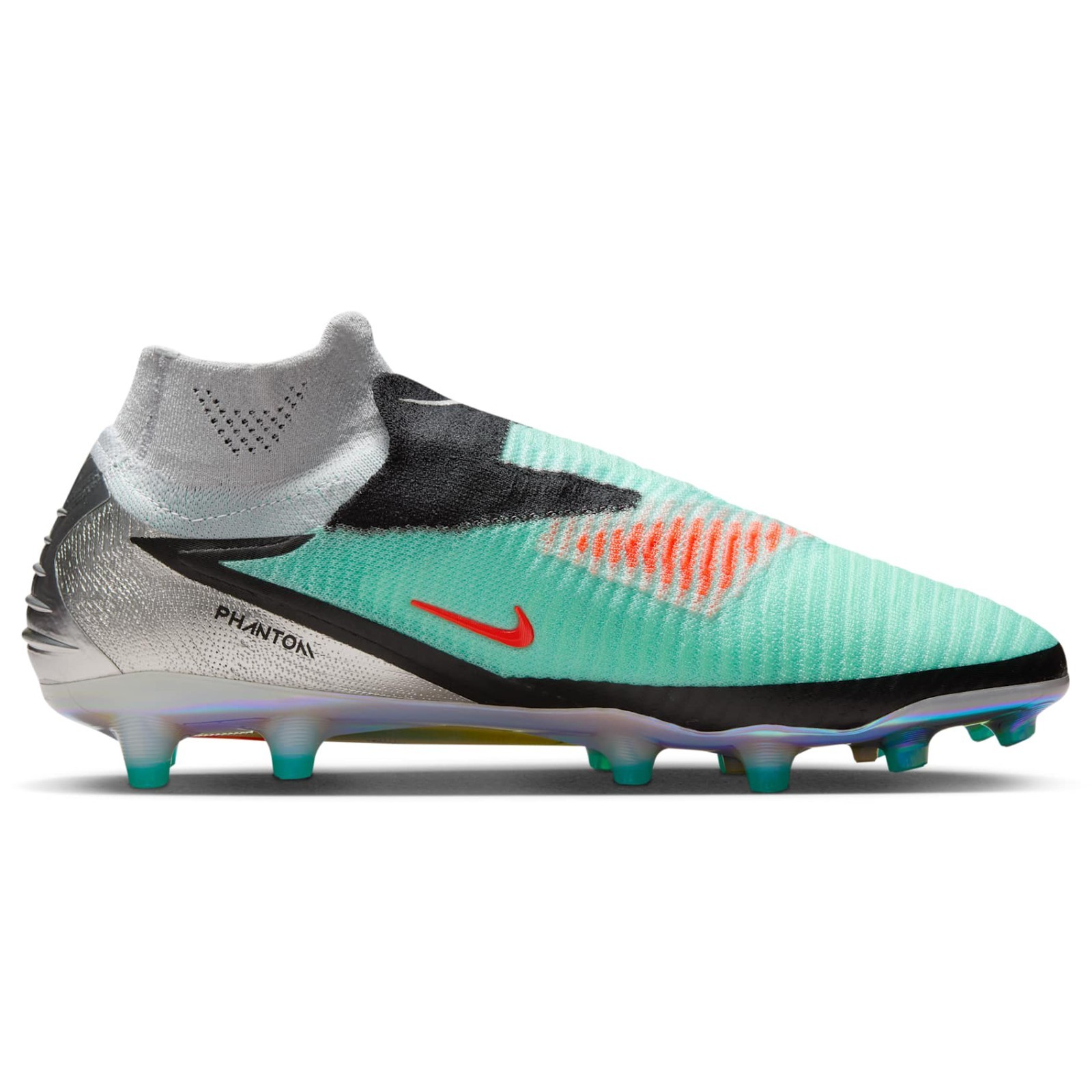 Nike Phantom 6 High Elite LE AG-Pro Chrome/Black IH3985-001 Men's Soccer Cleats