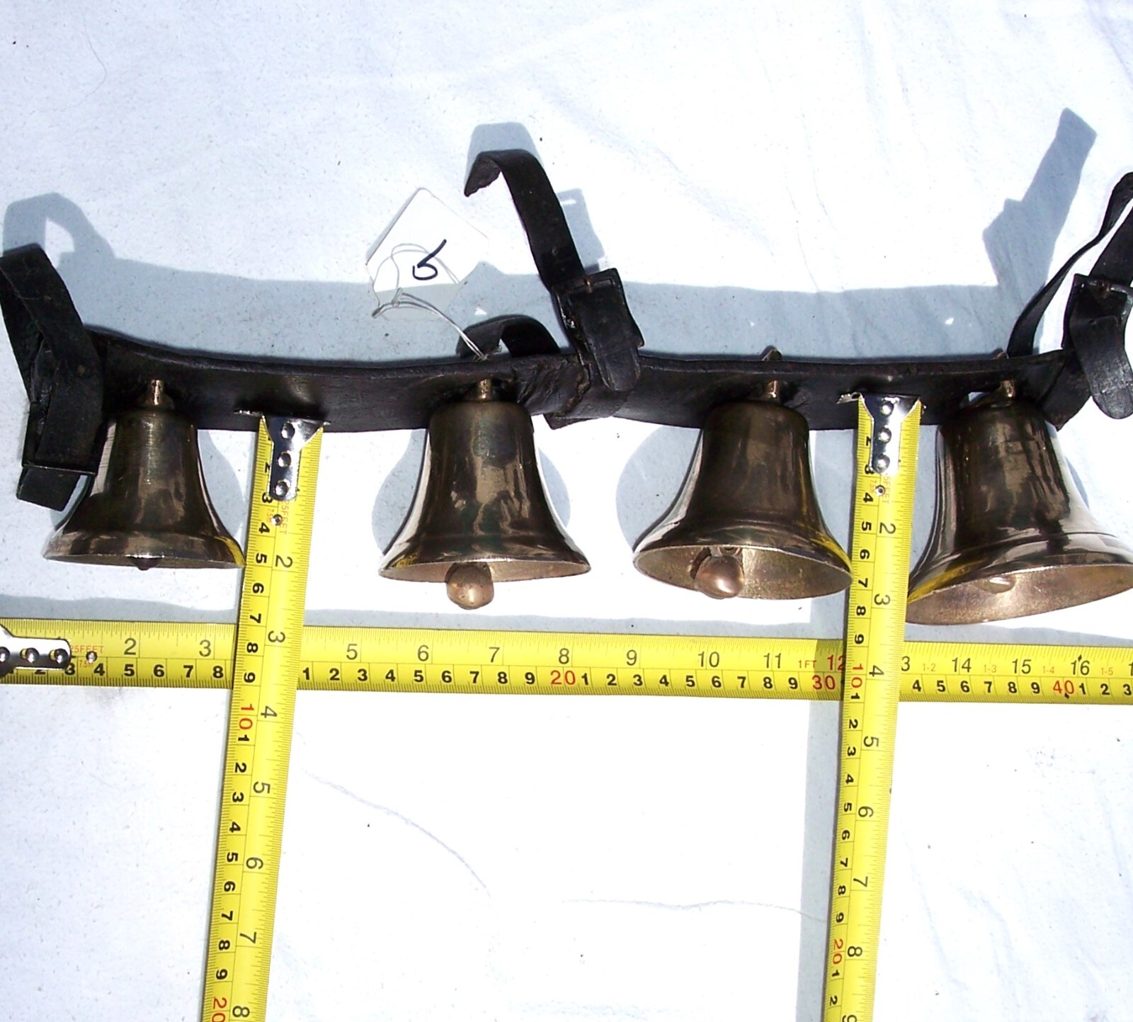 Antique Shaft Sleigh Four Bells Horse Driving Harness Carriage #9