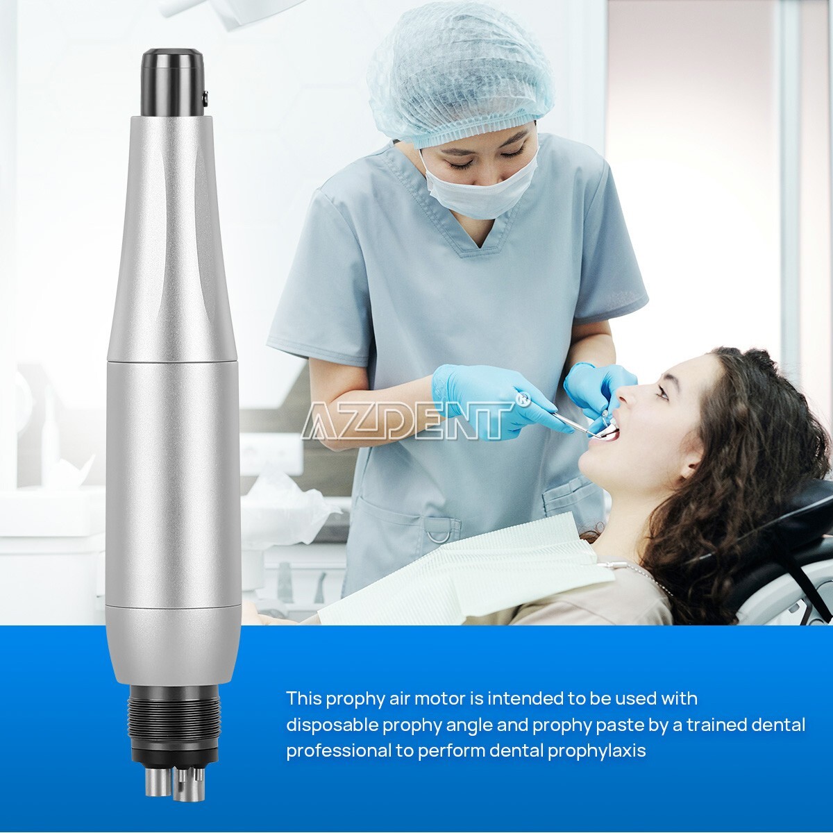 Dental Hygiene Prophy Handpiece Air Motor 4Holes 4:1 Nose Cone 360°Swivel 4K RPM