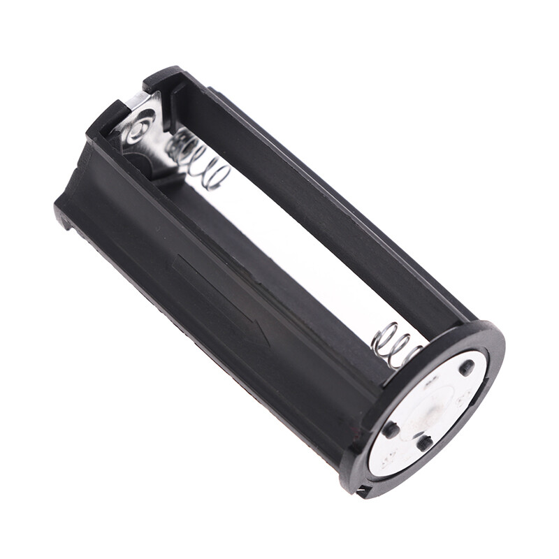 2x 3-AA to D-cell Battery Holder Cylindrical Case For Flashlight Round Circular