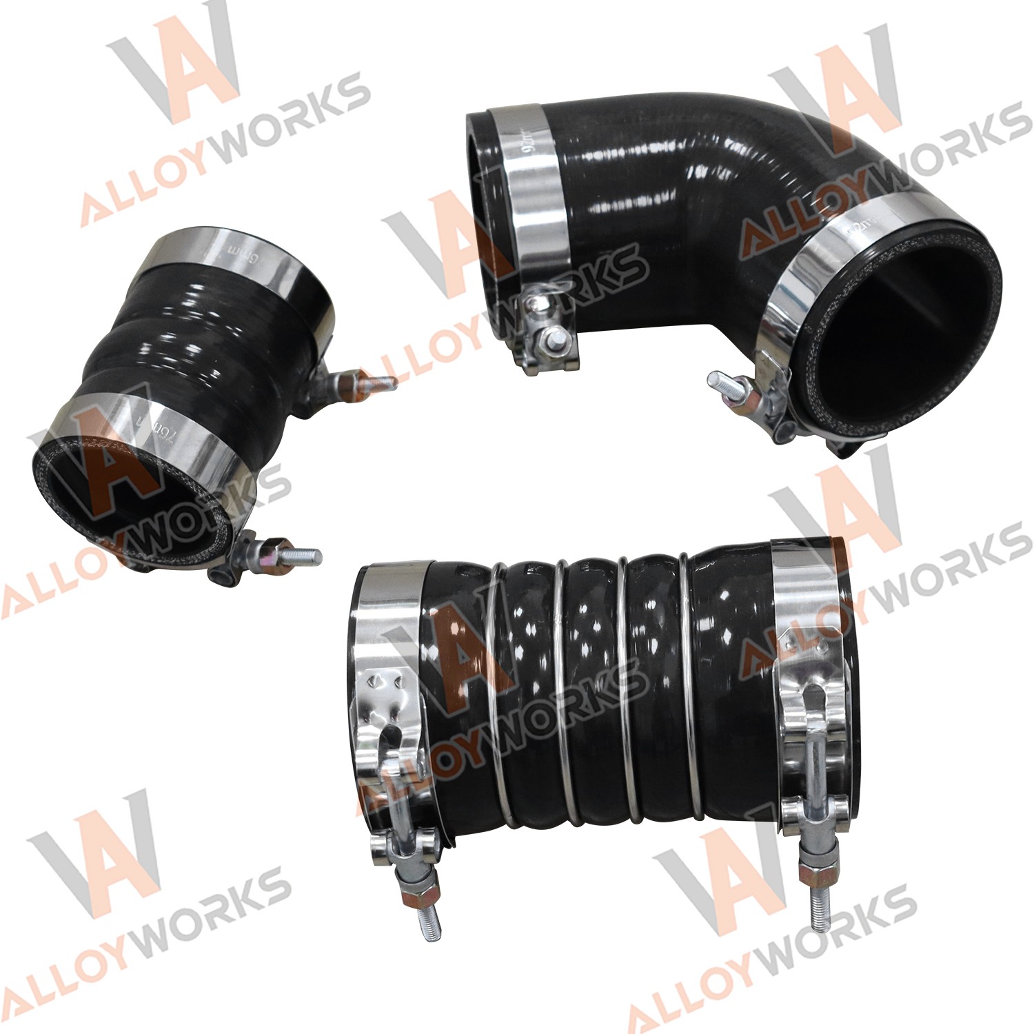 Silicone Hose Kit w/Stainless Clamps For 06-10 08 GM 6.6L LBZ LMM Duramax Diesel