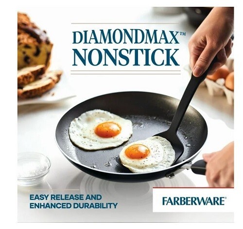 Farberware Easy Clean 8 Inch Aluminum Nonstick Frying Pan, Black New