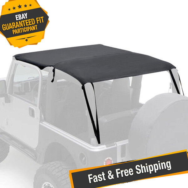 Smittybilt 93635 Black Outback Extended Bikini Top for 97-06 Jeep Wrangler TJ