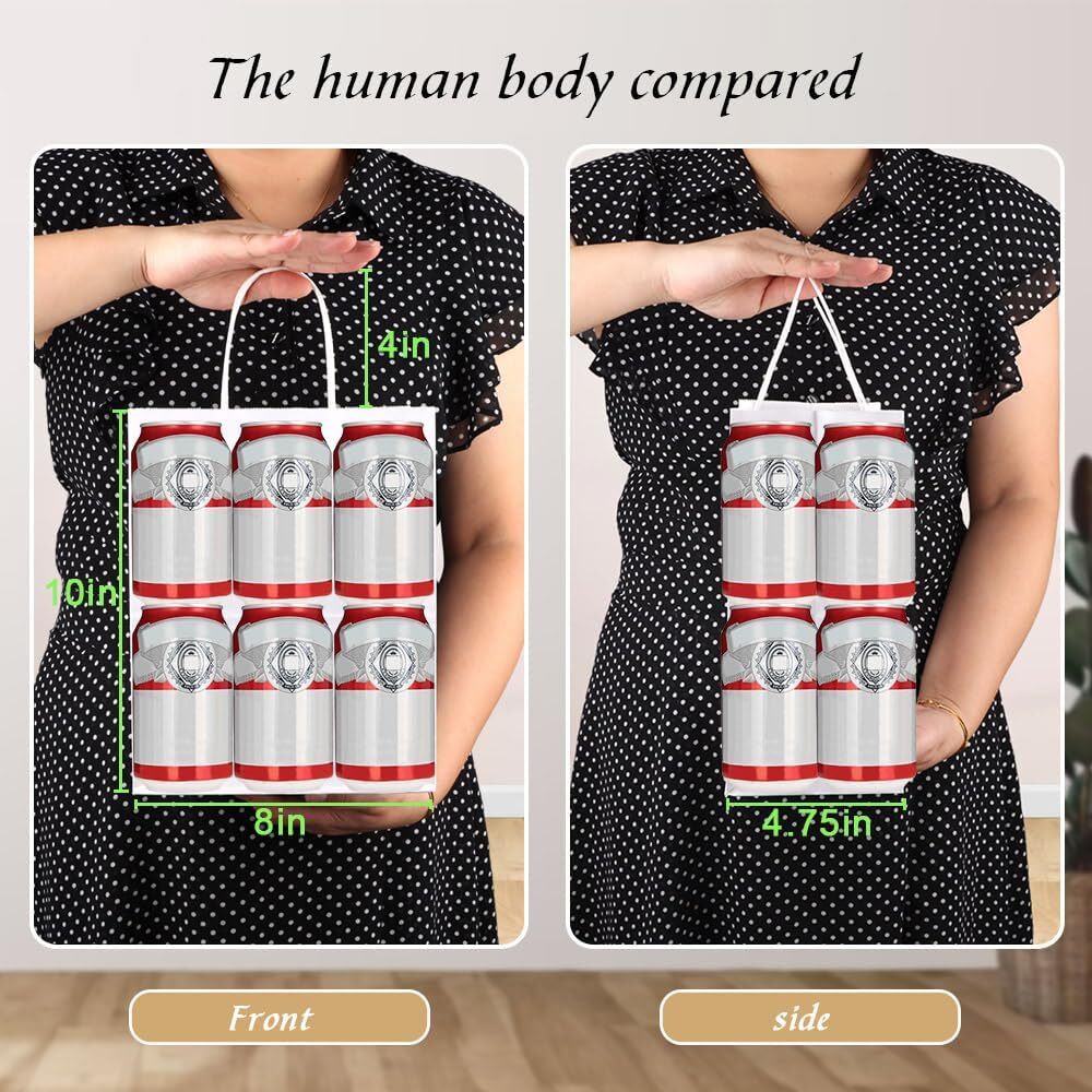 100 Paper Shopping Bags White Kraft 8"x4.75x10.5" Retail Merchandise Handles