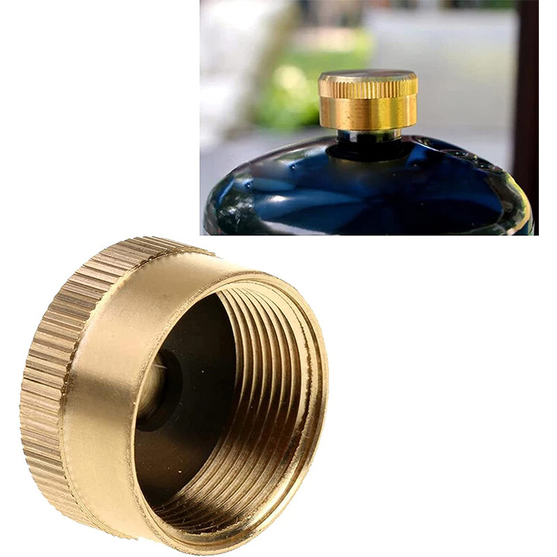6PCS Solid Brass Propane Bottle Caps For Refill 1 LB Gas Tank Cylinder Seal NEW
