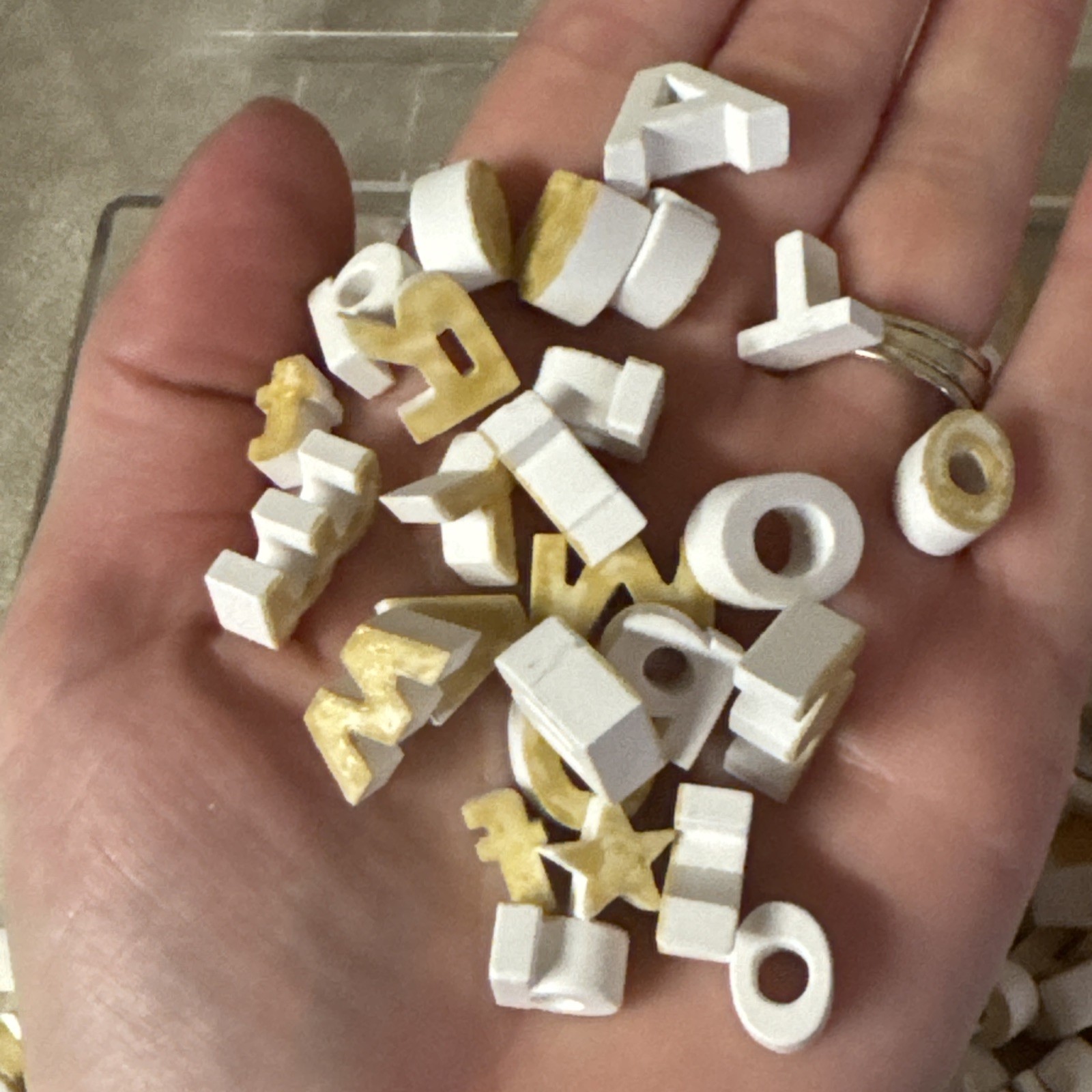 Vintage 1960s Hernard 3-D Title Letters Original Lower Upper Case White