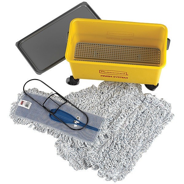 Rubbermaid Commercial Fge05200wh00 18 In L Finish Mop, Looped-End, White