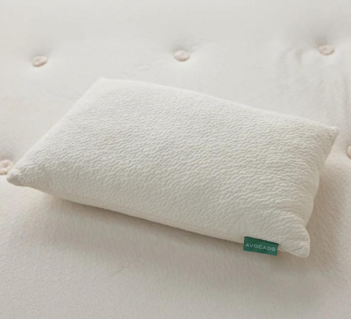 New Sealed Queen Size Organic Avocado Pillow with Natural Latex and Kapok Fill