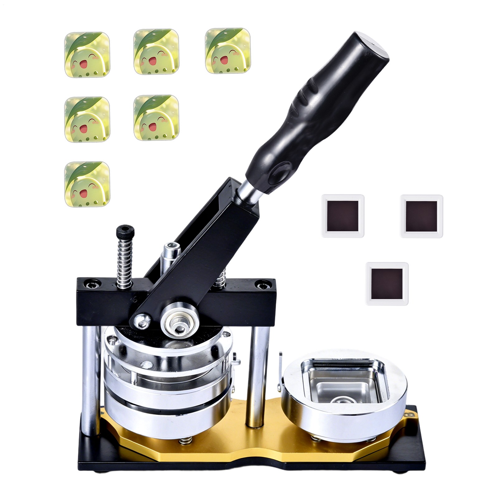 Fridge Magnet Button Maker Machine,2 in/50mm Metal Square Pin Maker Machine