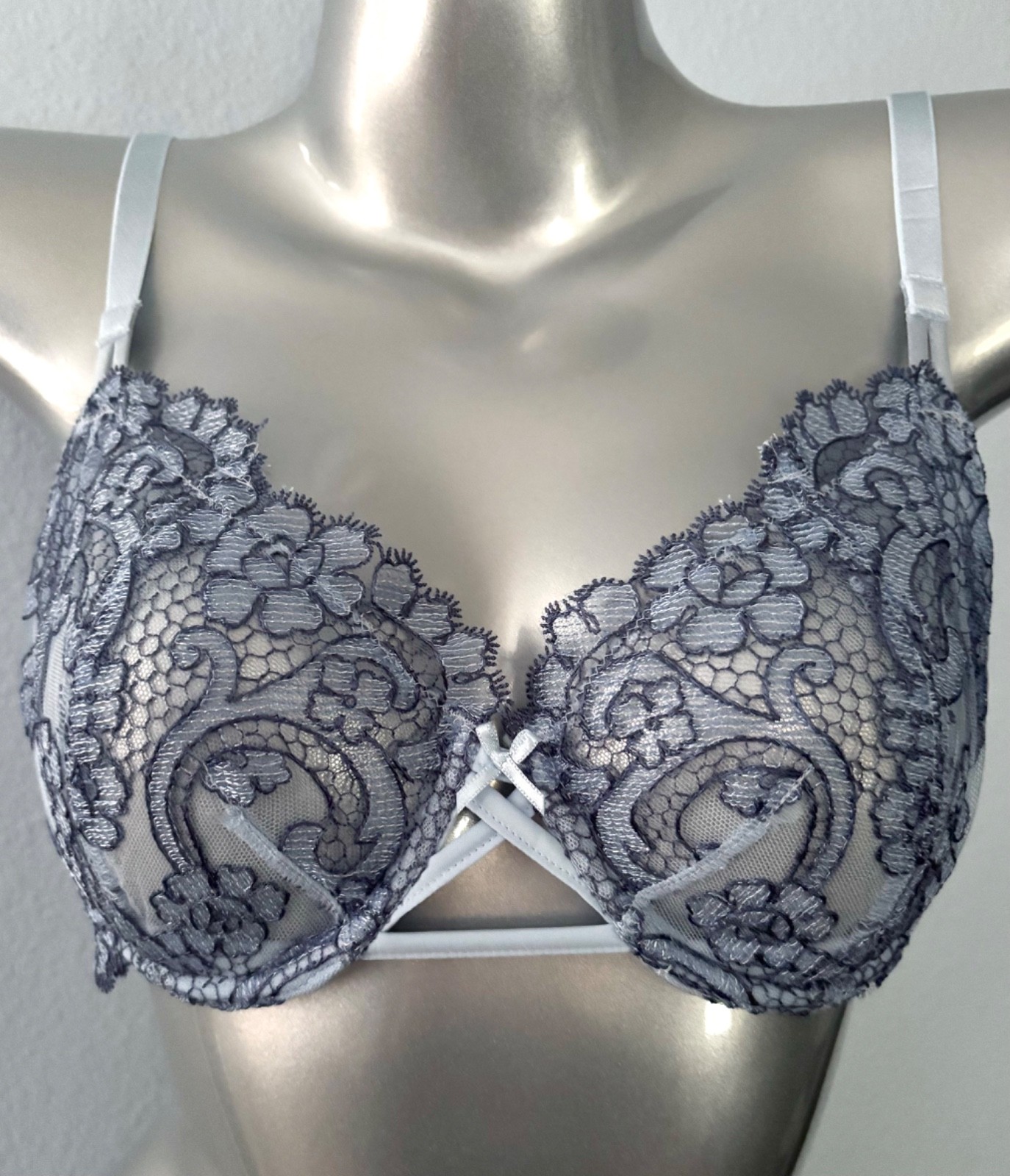 Victoria's Secret Bra Dream Angels Blue Unlined Uplift w/ Sling Boho Floral