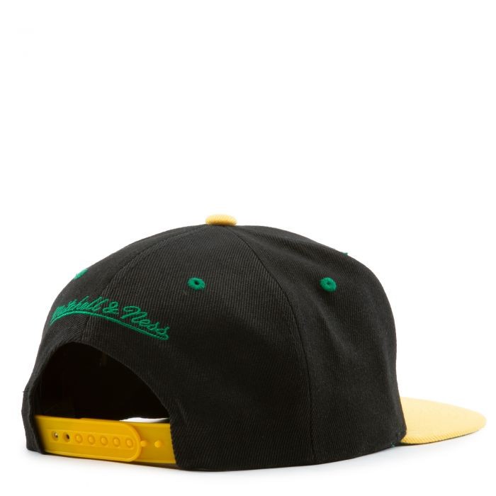 Mitchell & Ness Black/Yellow NBA Seattle Supersonics Reload HWC Snapback - OSFA