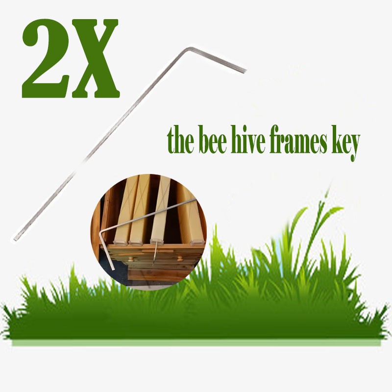 2 PCS BeeHive Beekeeping Stainless Steel Long Key Reuse For Auto House Box