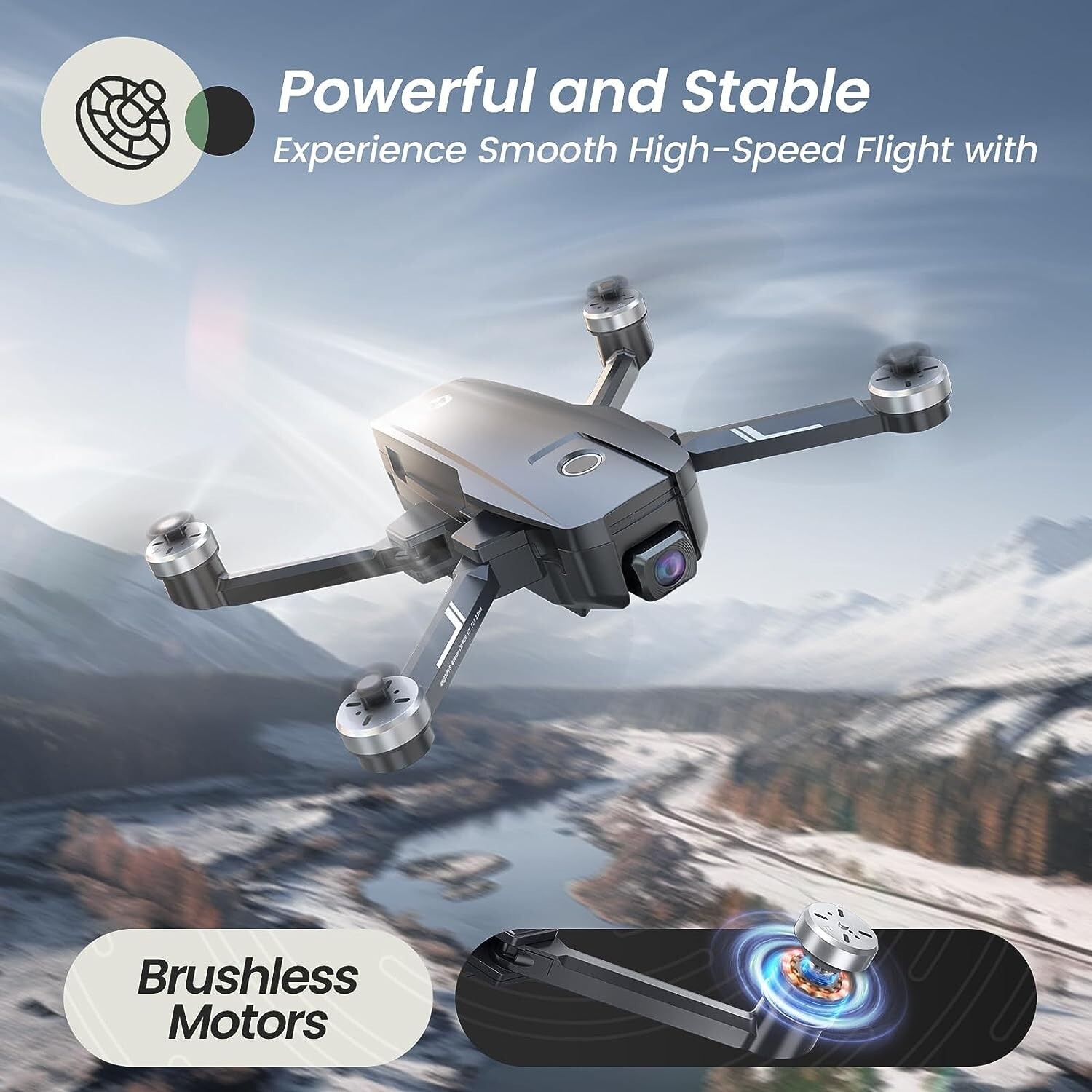 Holy Stone 720E Foldable RC Drone with 4K EIS UHD 130 FOV Camera Brushless 5GHz