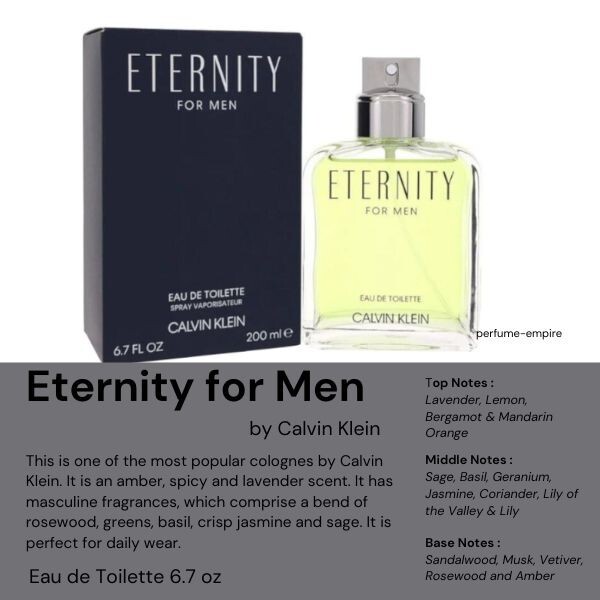 Eternity for Men by Calvin Klein cologne EDT 6.7 / 6.8 oz New In Box