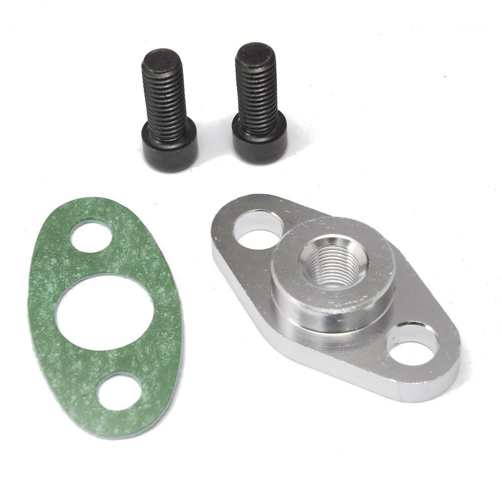 10AN Turbo Steel Braided Turbo Oil Feed Line Return Drain kit Fit Adapter T3 T4