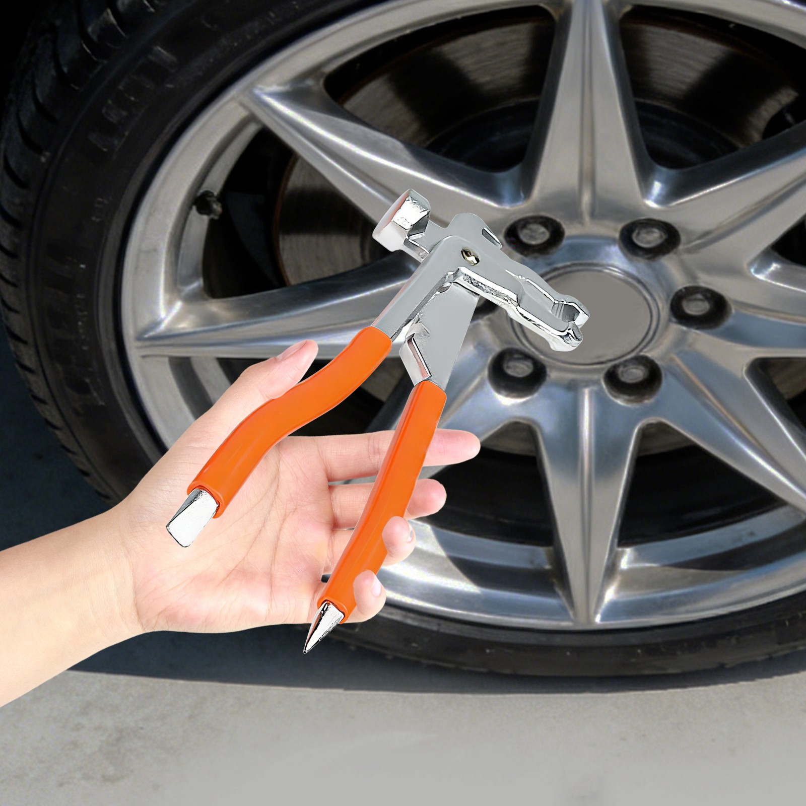 Car Wheel Weight Pliers Hammer Vehicle Balance Balancer Tool Metal Tire Repair