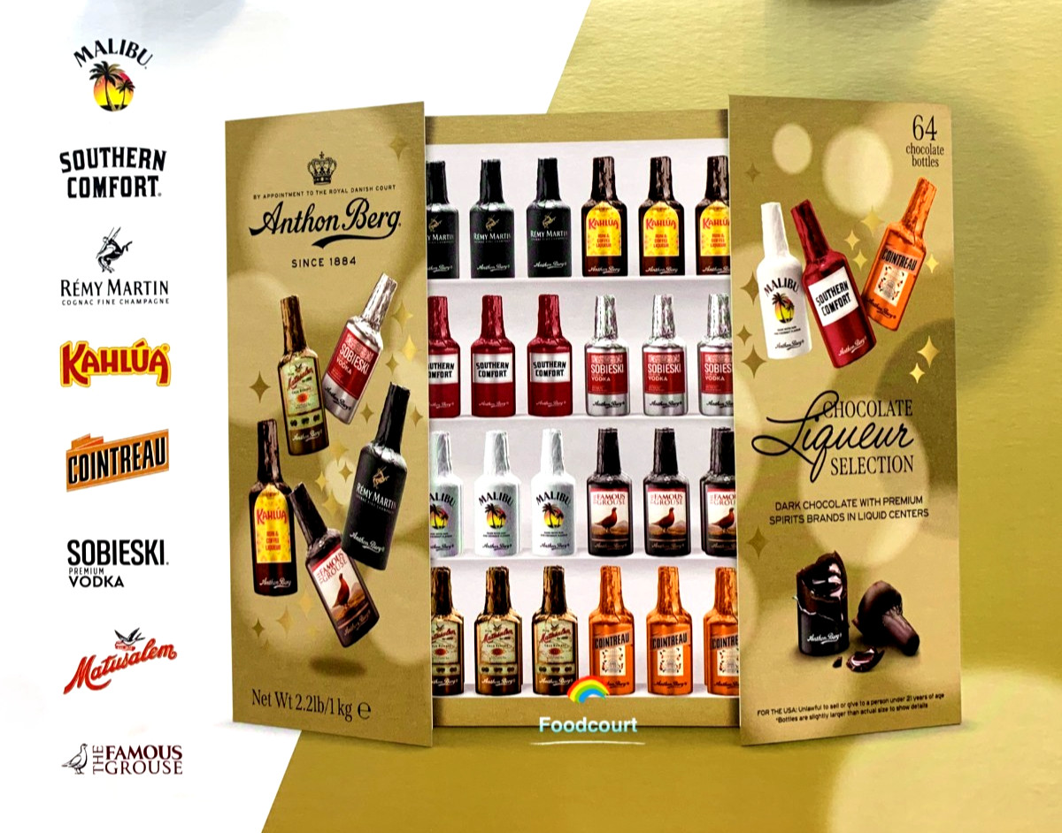 Anthon Berg Dark Chocolate Liqueur Liquor 2.2 Lbs 64 Bottles New Sealed 2025