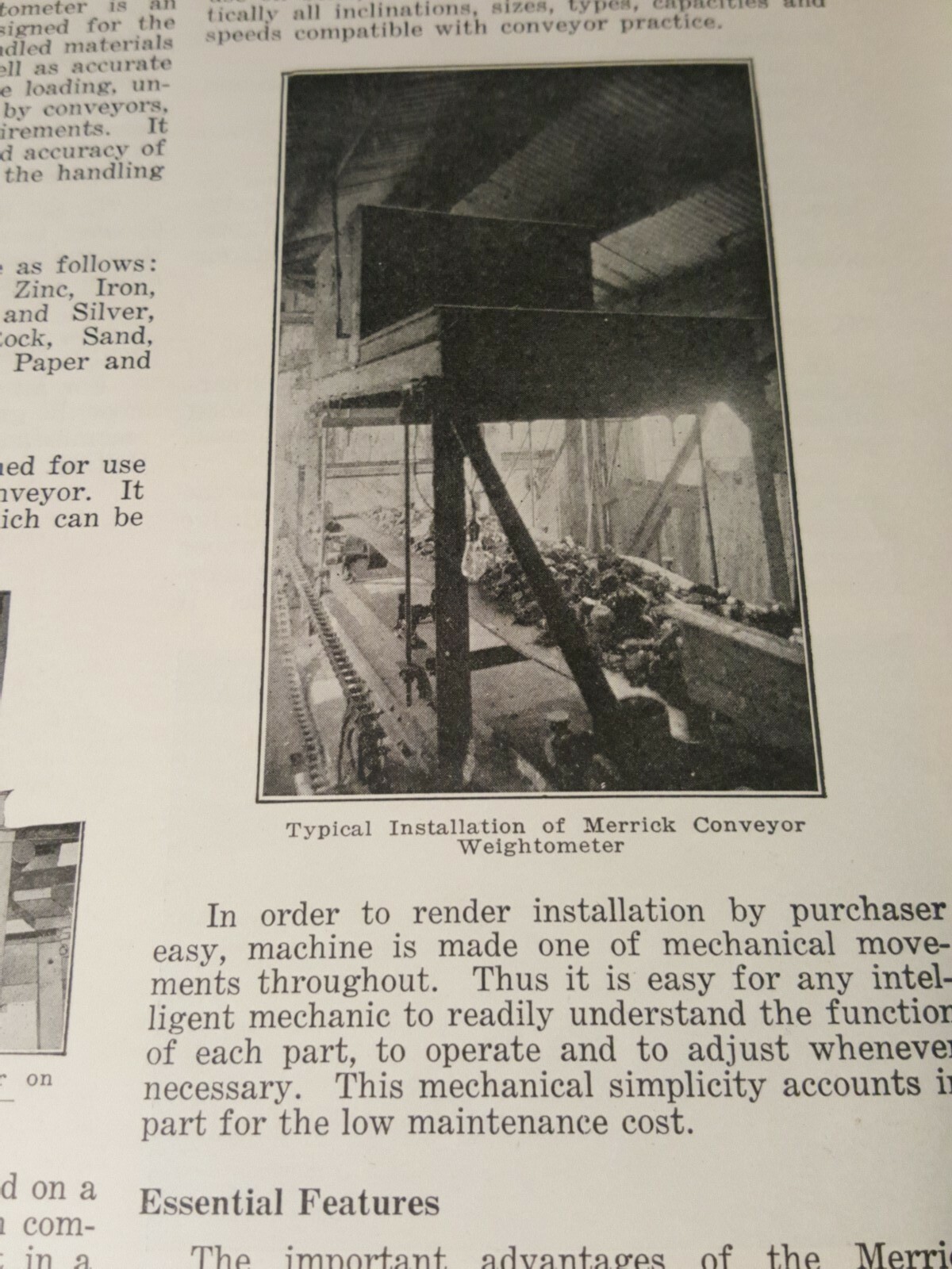 1923 print ad MERRICK SCALE MFG COMPANY mine conveyor scale "The Weightometer"