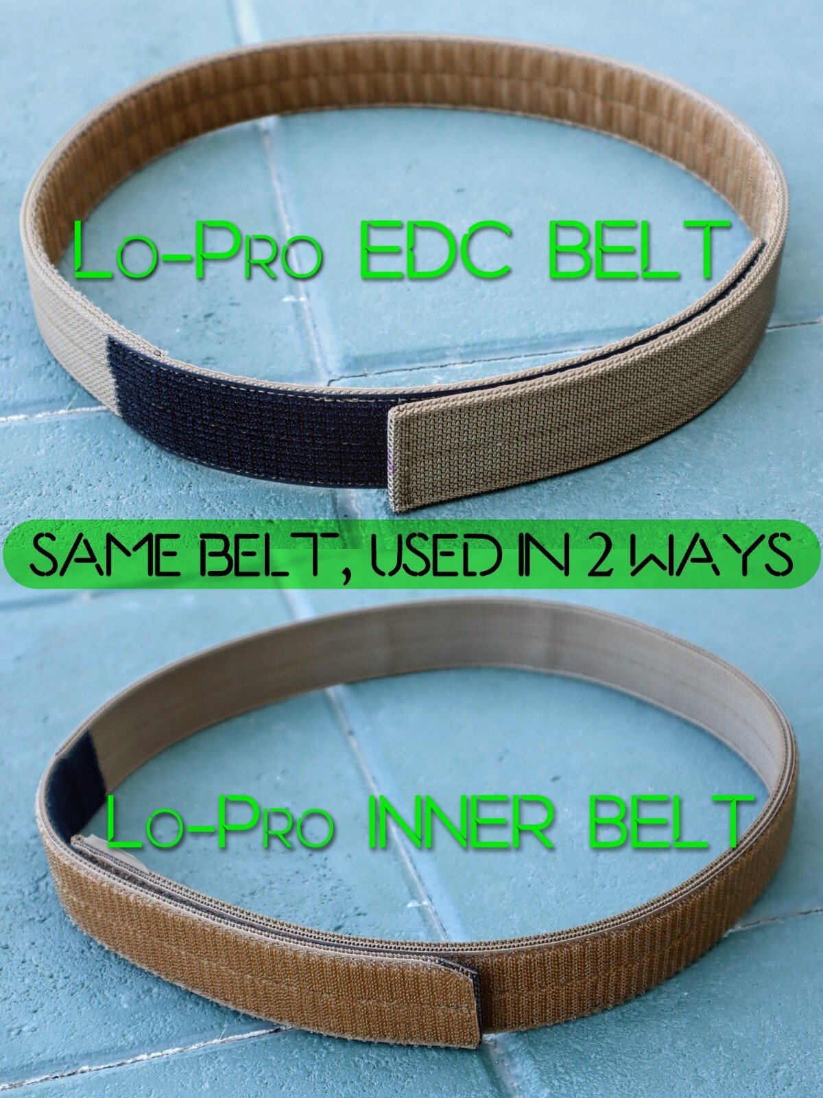 SHEPHERD Low-Profile EDC BELT - HOOK OR LOOP - [ INNER BELT ] - 1.5" Width