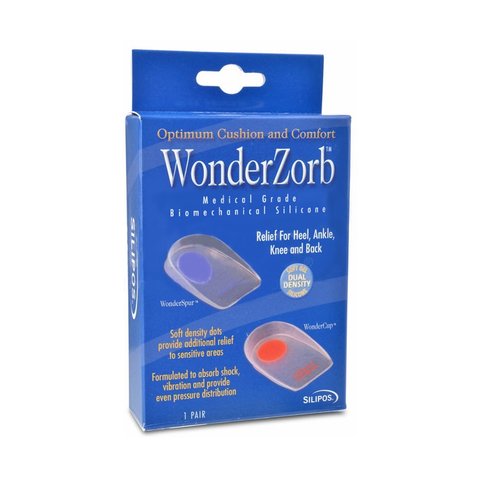 WonderZorb WonderSpur Blue Heel Cup Large Non-Closure for the Foot 4502