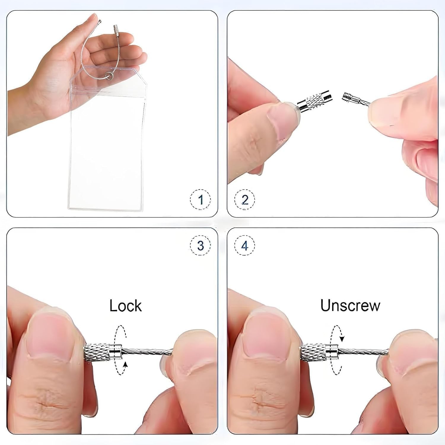 6 Pack 7.72"*3.62" Cruise Ship Essentials, Wide Waterproof Luggage Tags for S...