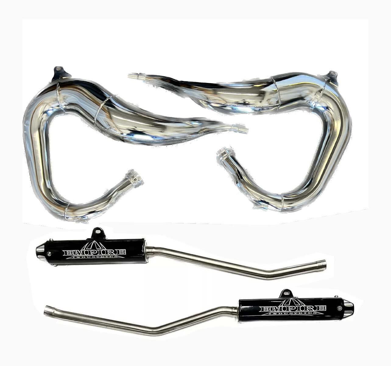 Empire Industries Black Full System Exhaust Pipe Yamaha Banshee 350 All Years