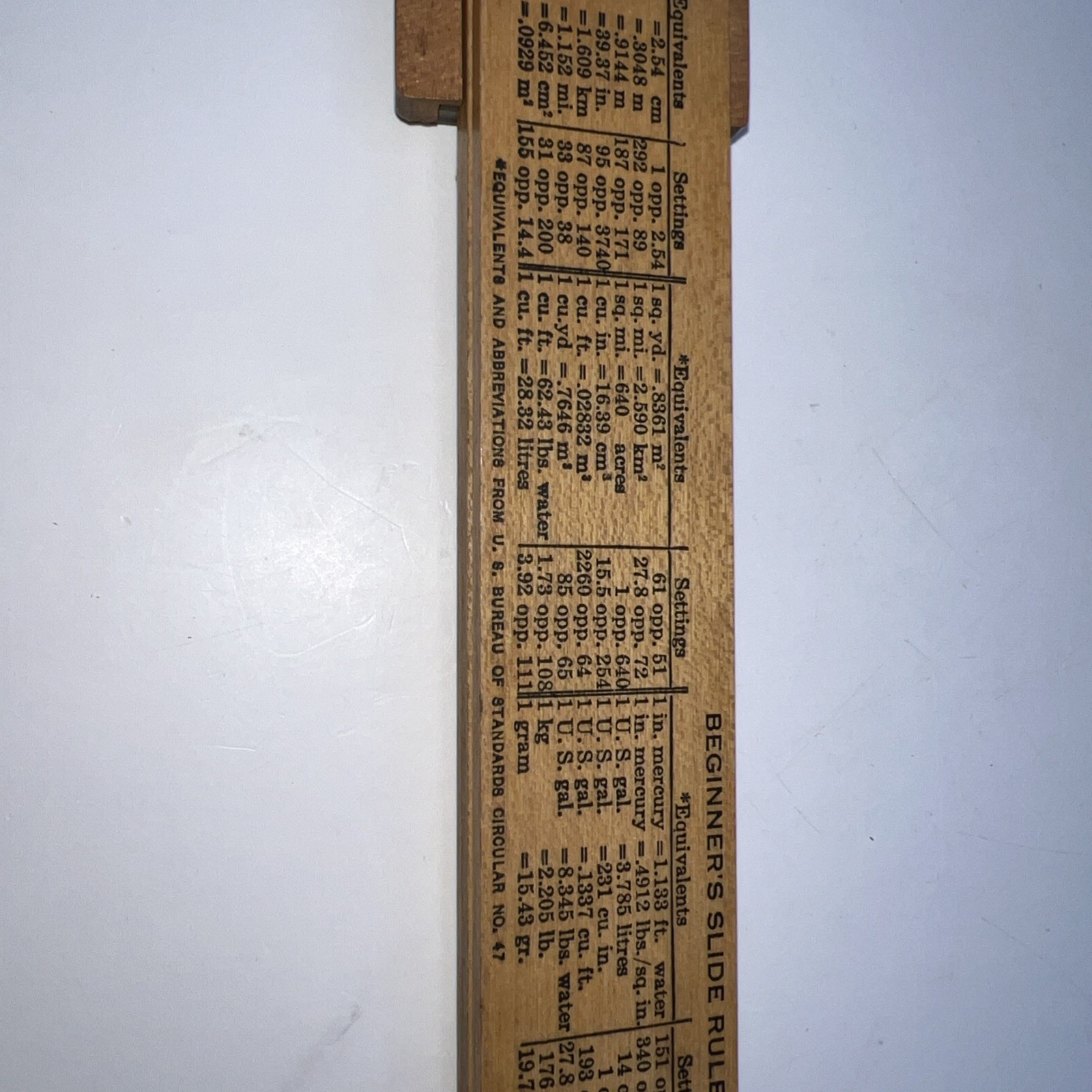 Vintage 1920s K & E Beginners Slide Rule 4058c Keuffel & Esser Wood USA EOC
