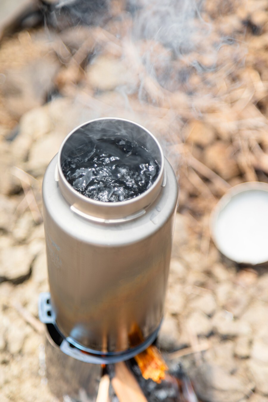 Keith Titanium Ti3070 Nesting Camp Set - Plastic-Free Bottle, Mug & Wood Stove