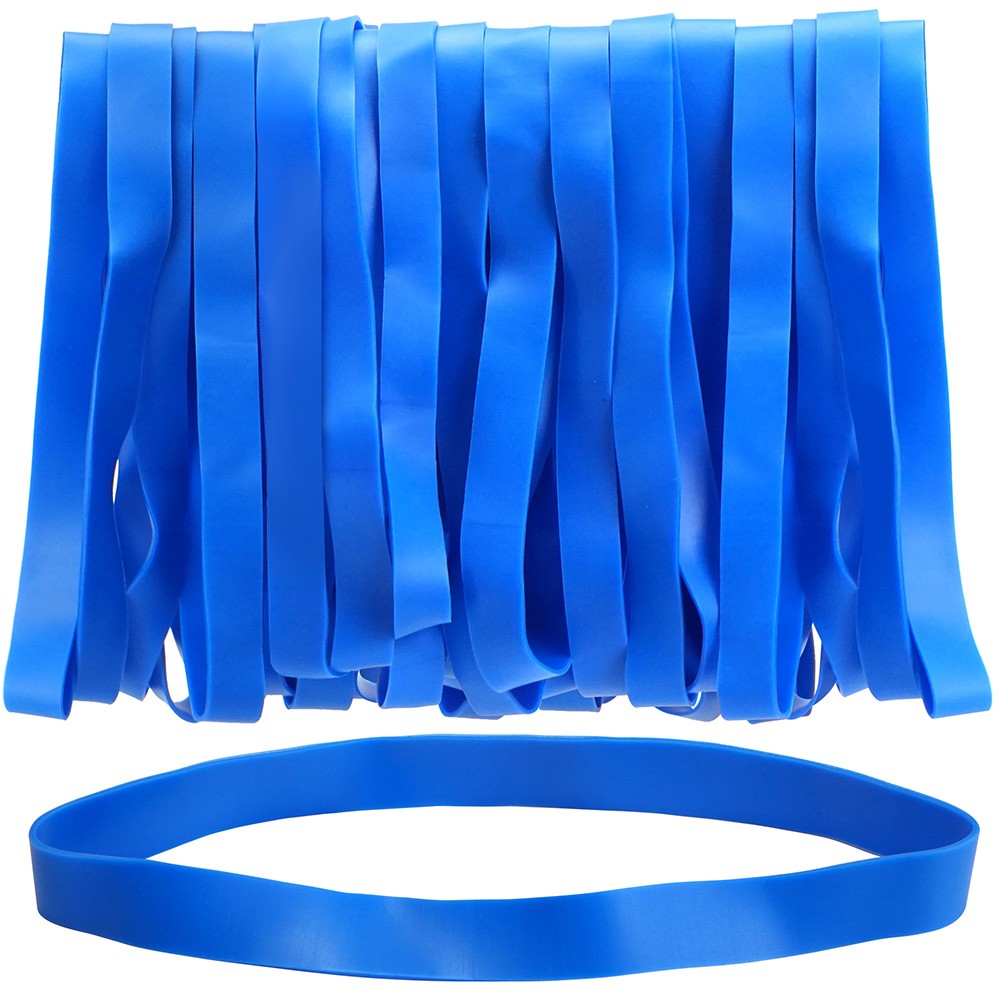 Large Rubber Bands Heavy Duty 30PCS Size #107 Blue Elastic Long Rubber Bands