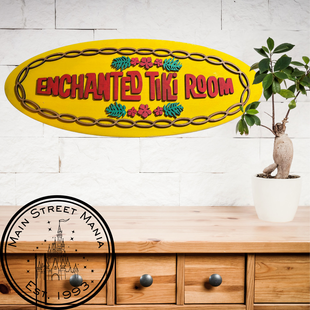 Enchanted Tiki Room Attraction Sign Disney Inspired
