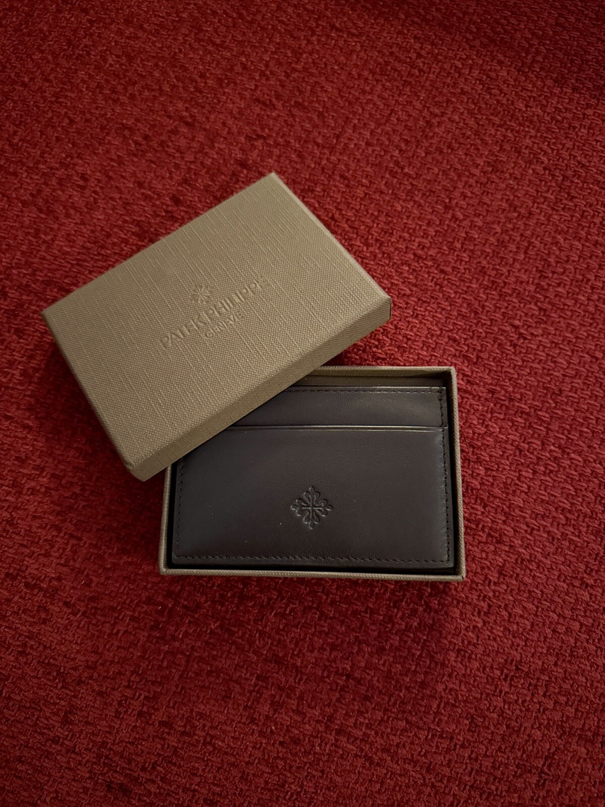 Patek Philippe Calatrava Black Calfskin Cardholder Card Wallet - AD VIP Gift