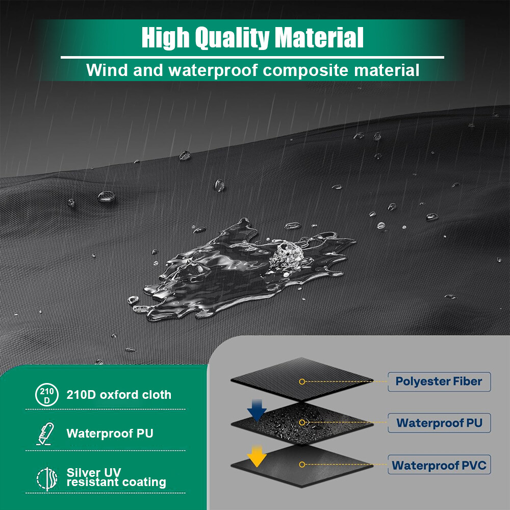 8FT Firewood Log Rack Cover Waterproof Heavy Duty Outdoor Wood Holder Protector