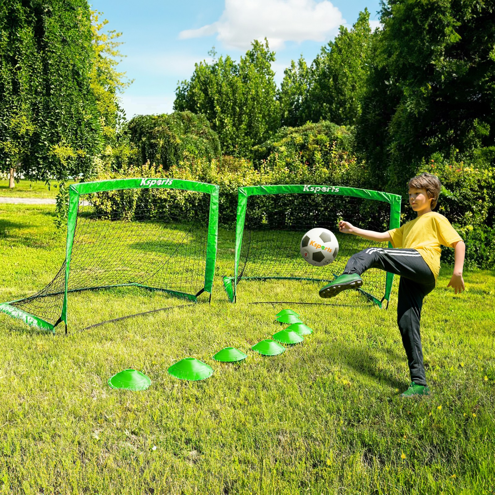 Ksports Squad Outdoor Portable Soccer Goal Set Kids Training Equipment, 4 x 3'